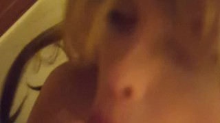 Amazing deepthroat cum down throat