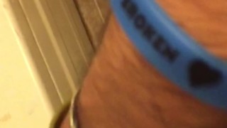Me pissing and talking about the night again and my nice cock piercings