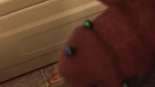 Me pissing and talking about the night again and my nice cock piercings