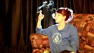 Cute Teen Smoking All Whites