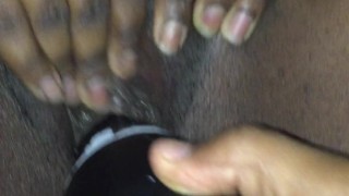 Black Champagne Bottle in Creamie Pussy