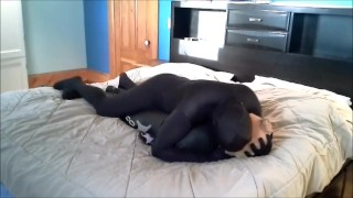 black spandex humps orca wetsuit