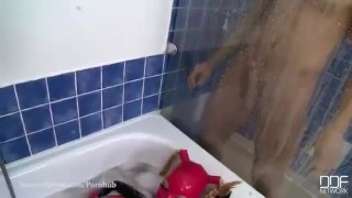 Latex Sex Goddess fucks her master good and Hard