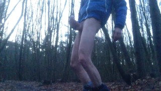 When I going outdoor I need to jerk my big dick hoping someone caught me