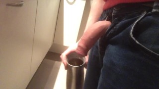 Pissing in a cup for when i get thirsty on my work