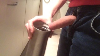 Pissing in a cup for when i get thirsty on my work