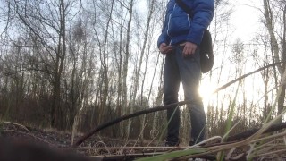 I'm pissing like a real boy in public