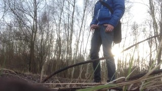 I'm pissing like a real boy in public