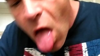 Shooting my load and licking it up