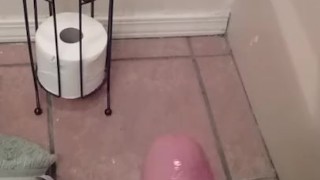 Cum shot in restroom