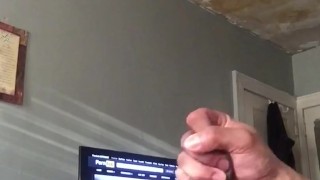 Stroking my BBC until I shoot