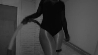 Pantyhose hoop dancing