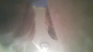 Jacking off and cumming on the camera