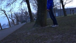 This boy love to pee in public place