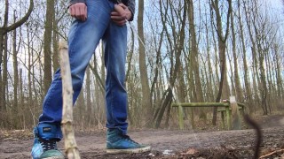 a horny piss to the ground