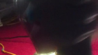Stroking my long black dick