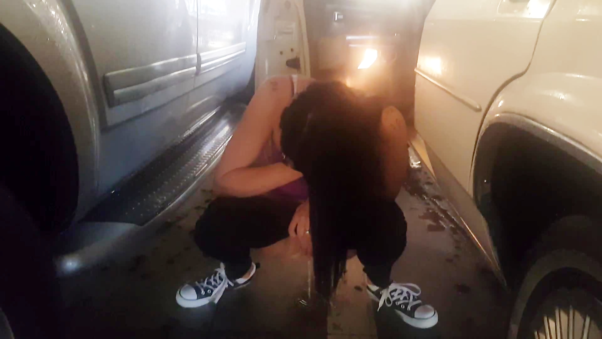 Pissing in garage Pissing in garage