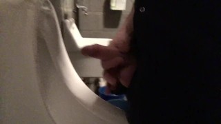 Urinal cumshot