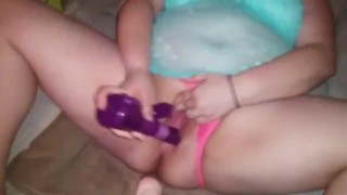 Bbw playing with toys