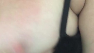 So horny had to squeeze my tits