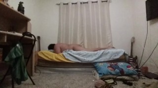 Request: Chub Boy Humps His Bed And Cums For Friend