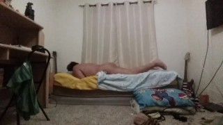 Request: Chub Boy Humps His Bed And Cums For Friend
