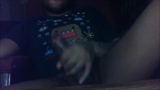 BBC Stroke with Super Cum Shot while watch some good Porn