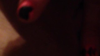 Playing with my wet pussy in tight black dress