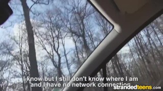 StrandedTeens - Blonde gives some roadhead