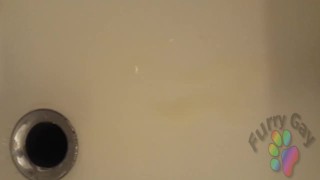 POV - Short Wank in bathroom