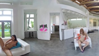 VR Bangers - [360° VR] 3 Crazy Hot Girls Striptease and Masturbate around u