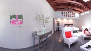 VR Bangers - [360°VR] Grounded Horny Dillion MASTURBATES for Her Boyfriend
