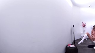 VR Bangers - [360° VR] Sexy Pristine Edge touching her Pussy while studying
