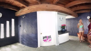 VR Bangers - [360°VR] Two Lesbians LICKING Each Other before SKINNY DIPPING