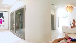 VR Bangers - [360°VR] Blonde Alix Lynx cought by boyfriend masturbating