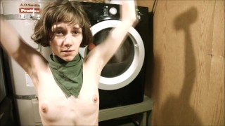 Twink petite Boi lifts weights for daddy. Struggling. Sexy weakling.