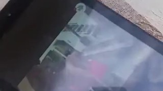 Outdoor masturbating while the neighbors home