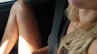 Busted Blonde - Hot Blonde gets Busted Masturbating in Jeep - Free Porn Videos - YouPorn