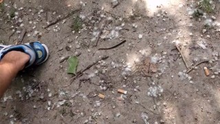 Sporty guy Public Masturbation during his bike trip!