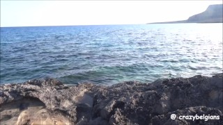 Blowjob at seaside (& Cum in her mouth)