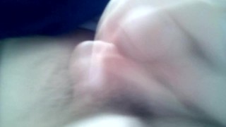 Wanking uncircumcised cock till cum