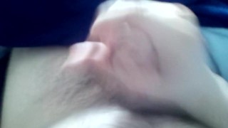 Wanking uncircumcised cock till cum