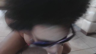 Queen teases, twerks and squirts ;) (sunglass, blowjob on dildo)