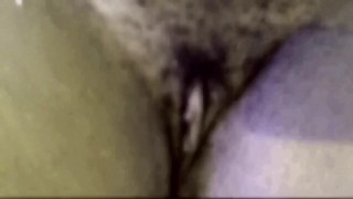 A Ebony Plus-size Girl Is Showing Her Body and Touching Herself