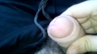 Playing With My Hairy Uncircumcised Cock