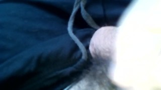Playing With My Hairy Uncircumcised Cock