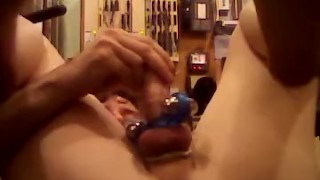 Stranger Jerks off Straight Hunks Big Cock in Back of Public Gym with Toys