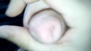 Playing With My Hairy Uncircumcised Cock