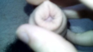 Slowly Playing With Foreskin