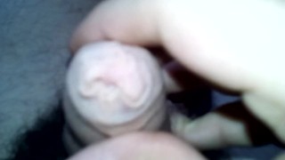 Slowly Playing With Foreskin